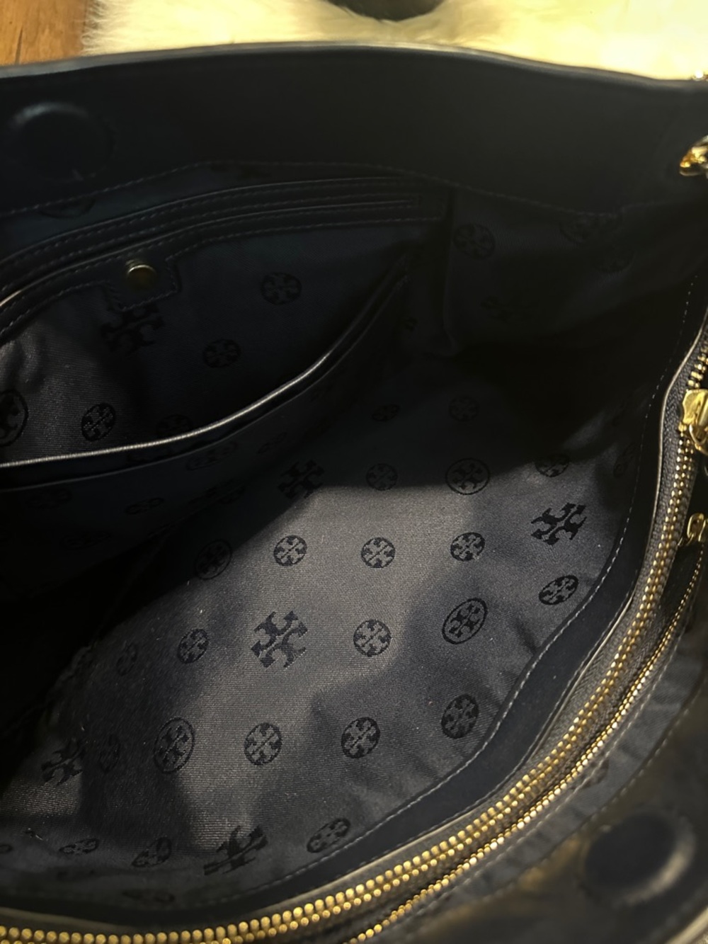 Navy suede bag - Picture 5 of 11